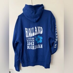 Blue Holland Michigan Hoodie Size Medium